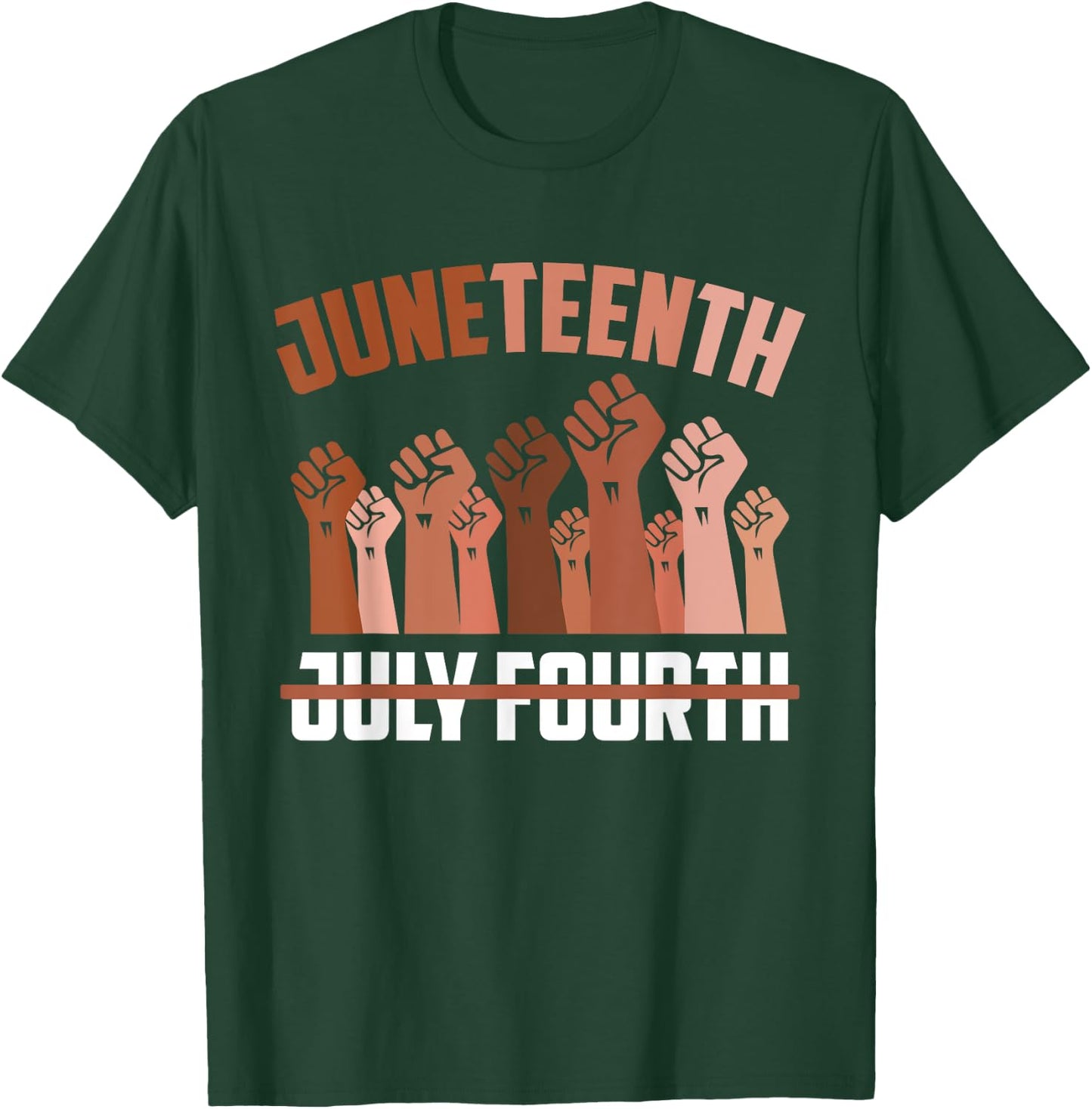 Juneteenth Black History American African June Proud Melanin T-Shirt - T-Shirt | Forest