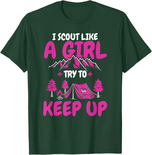 Wölfling Girl Campfire - Scout Camp Scouts T-Shirt - T-Shirt | Forest