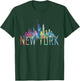New York City New York NY | Skyline T-Shirt - T-Shirt | Forest