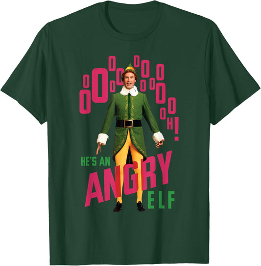Elf Buddy He's An Angry Elf Quote Christmas T-Shirt - T-Shirt | Forest