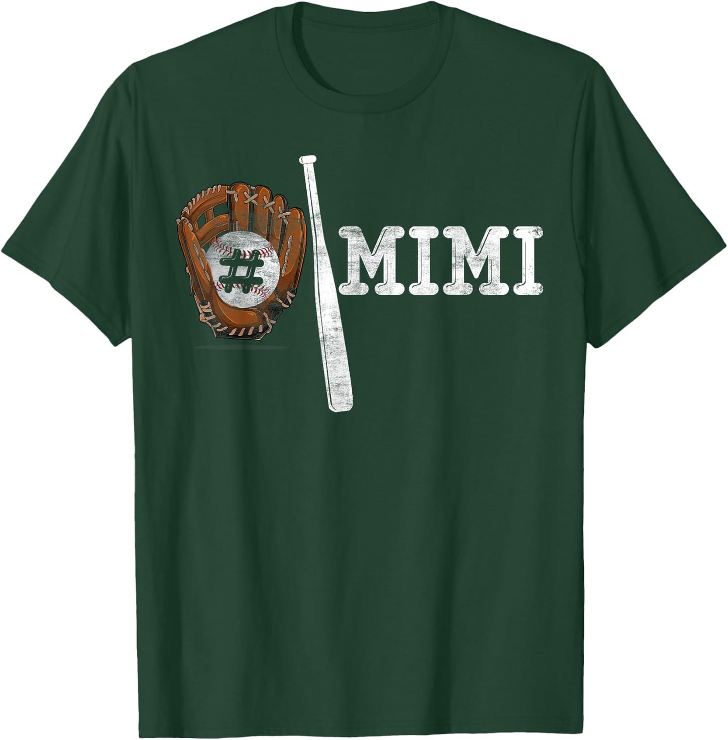 Number One Baseball Mimi for Mothers day Funny Baseball Mimi T-Shirt - T-Shirt | Forest