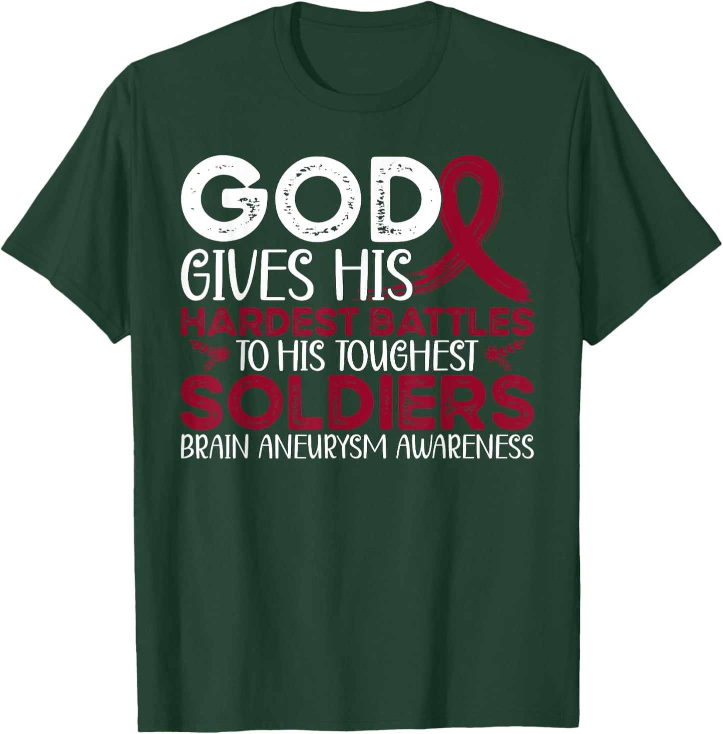 Brain Aneurysm Warrior Brain Aneurysm Awareness T-Shirt - T-Shirt | Forest