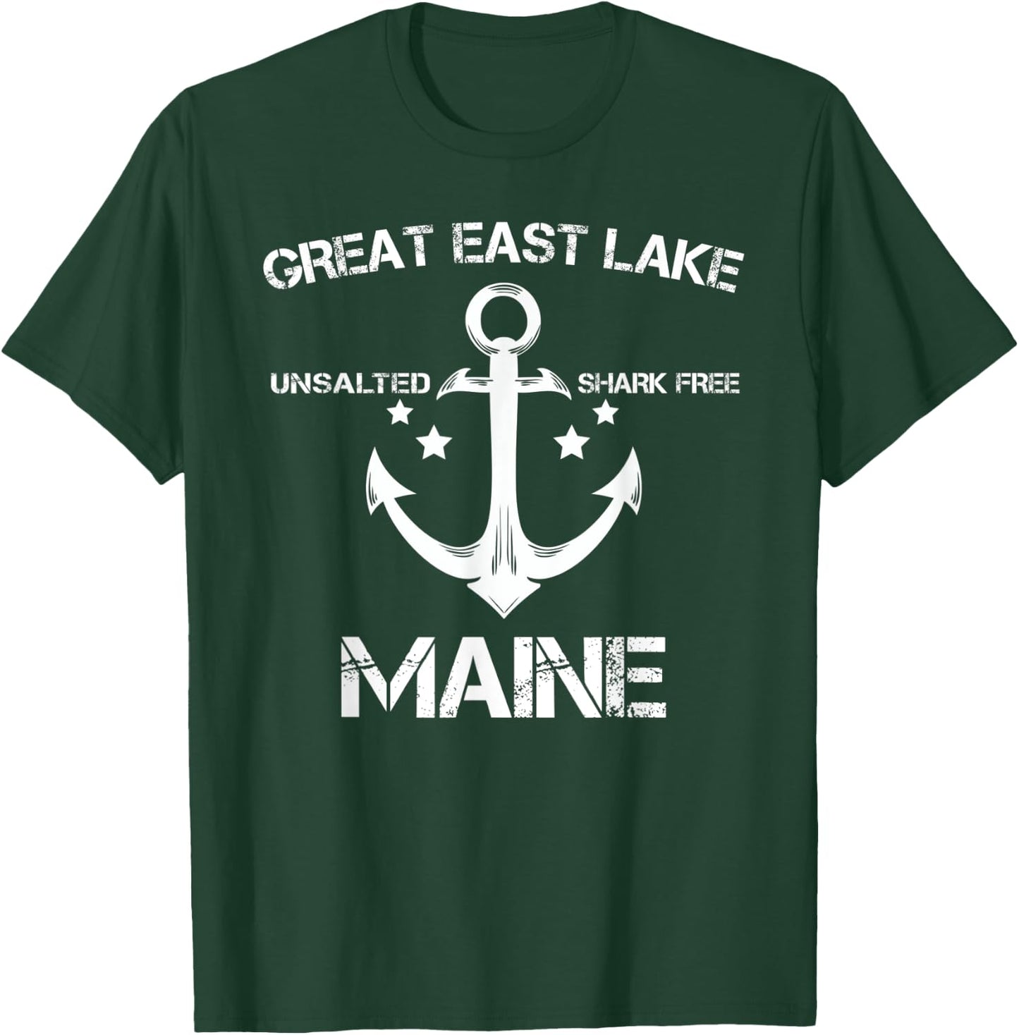 GREAT EAST LAKE MAINE Funny Fishing Camping Summer Gift Women Kids T-Shirt - T-Shirt | Forest