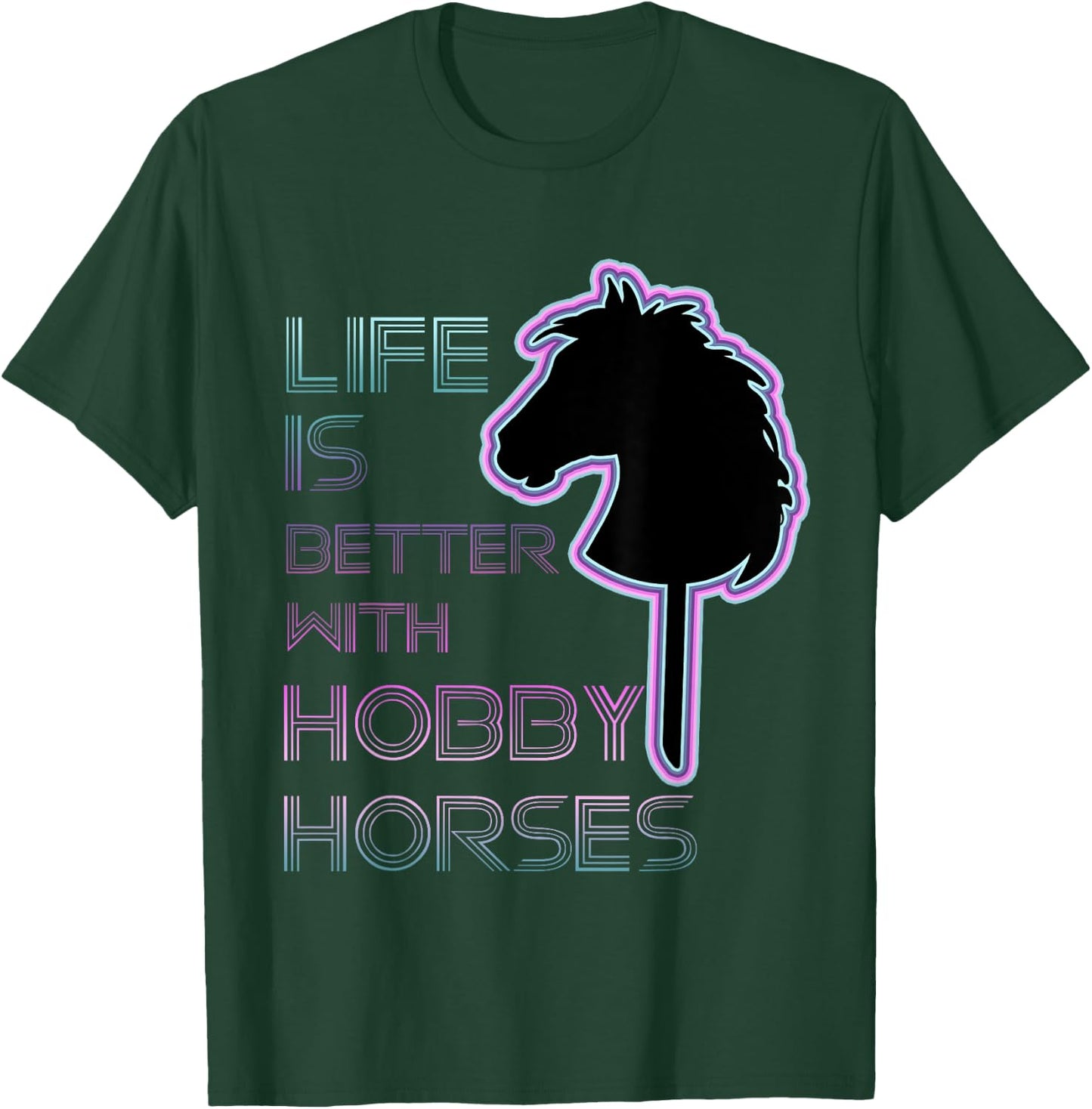 Hobby Horse- Hobby Horsing- Hobby Horse Lover-horse on Stick T-Shirt - T-Shirt | Forest