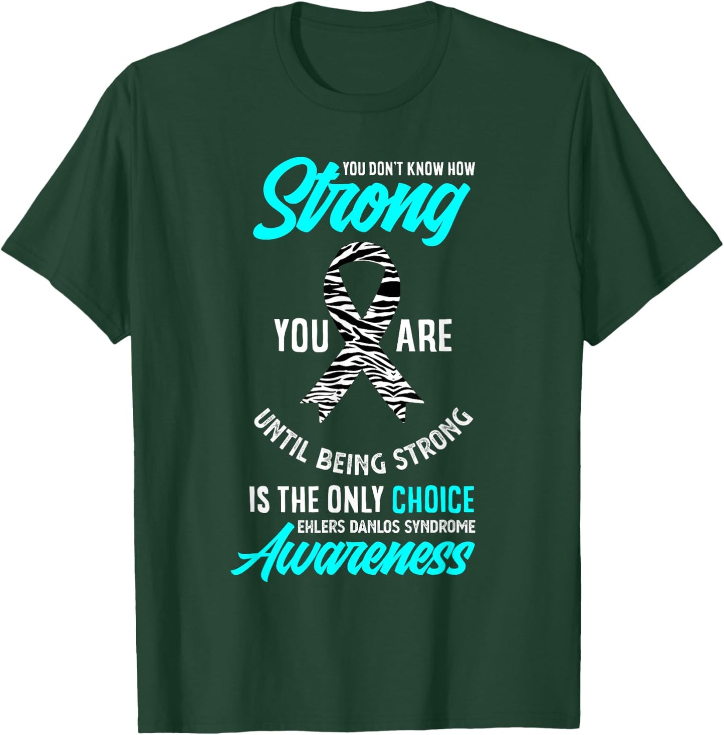 Ehlers Danlos Syndrome Awareness Apparel & Gifts EDS Warrior -Adults Kids Black Short Sleeve Small T-Shirt - T-Shirt | Forest