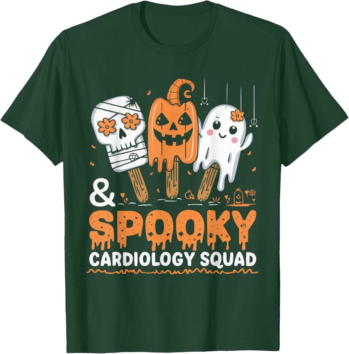 Cardiology Nurse Halloween Spooky Nursing Trick Or Treat T-Shirt - T-Shirt | Forest