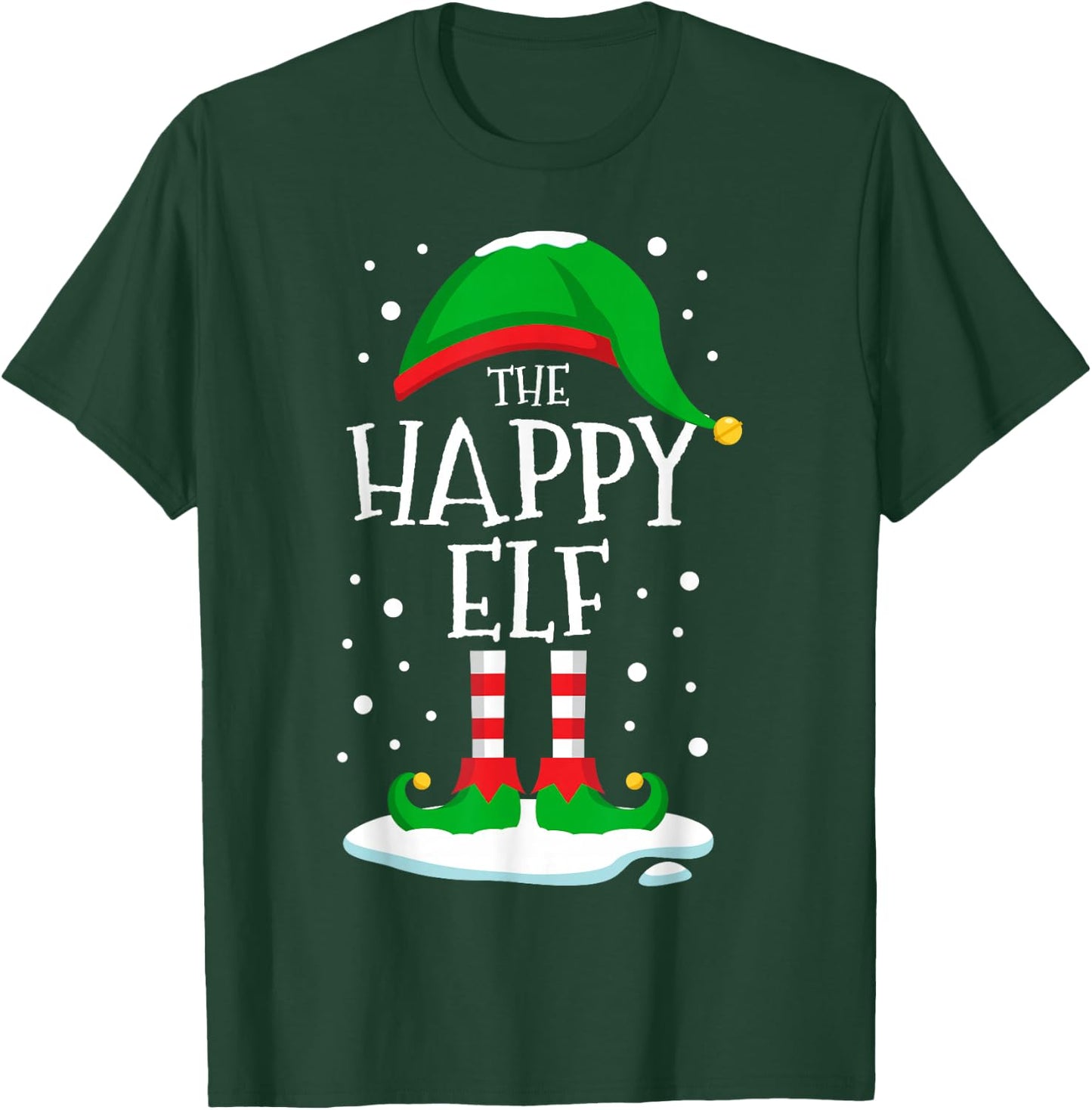 The Happy Elf Christmas Family Matching Xmas Group Funny T-Shirt - T-Shirt | Forest