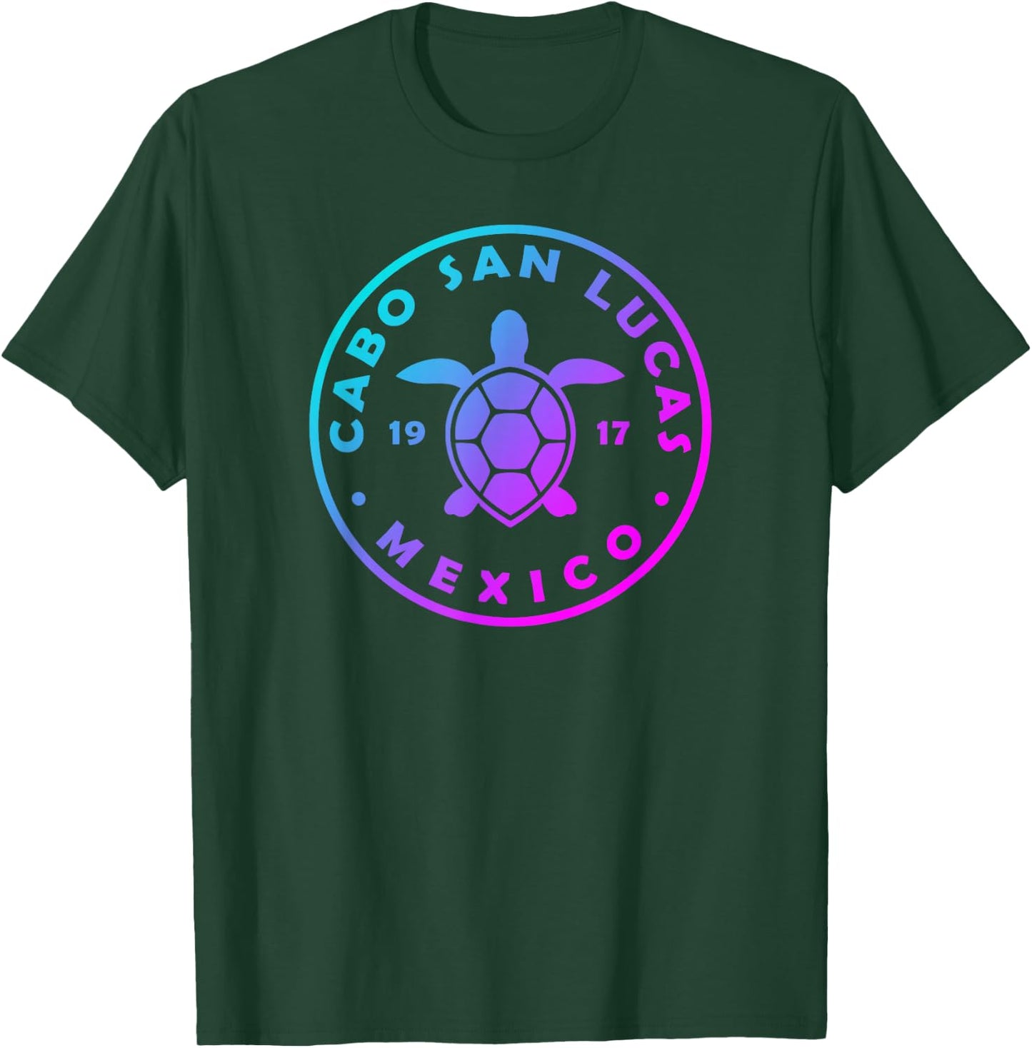 Cabo San Lucas Mexico Sea Turtle Retro Boys Girls Souvenir T-Shirt - T-Shirt | Forest