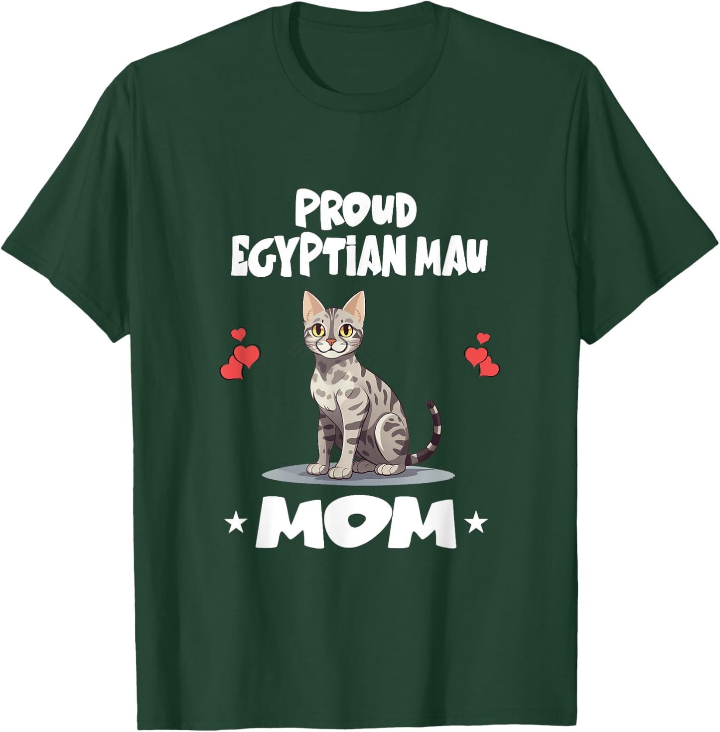 Proud Egyptian Mau Cat Mom Men Women Kids T-Shirt - T-Shirt | Forest