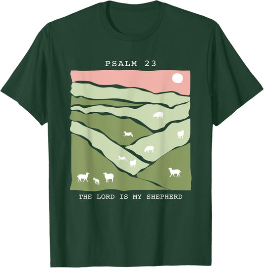 The Lord is My Shepherd, Trendy Christian Faith T-Shirt - T-Shirt | Forest