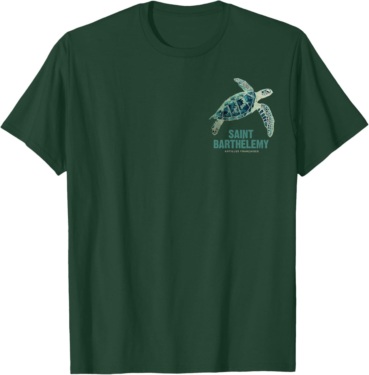 St Barts Caribbean Vintage St. Barths Ocean Sea Turtle T-Shirt - T-Shirt | Forest
