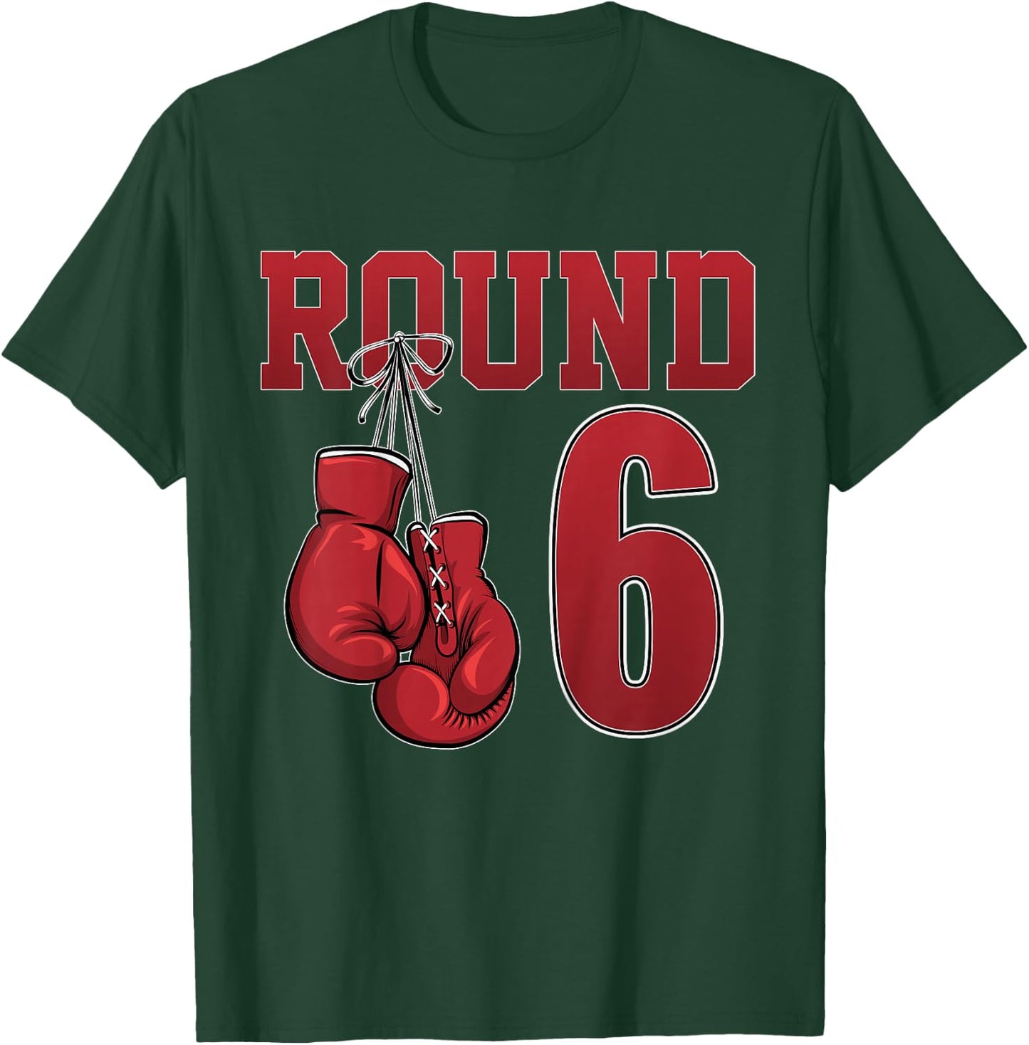 Kids 6th Birthday Boxing Boy 6 Years Old Boxer Bday Party T-Shirt - T-Shirt | Forest