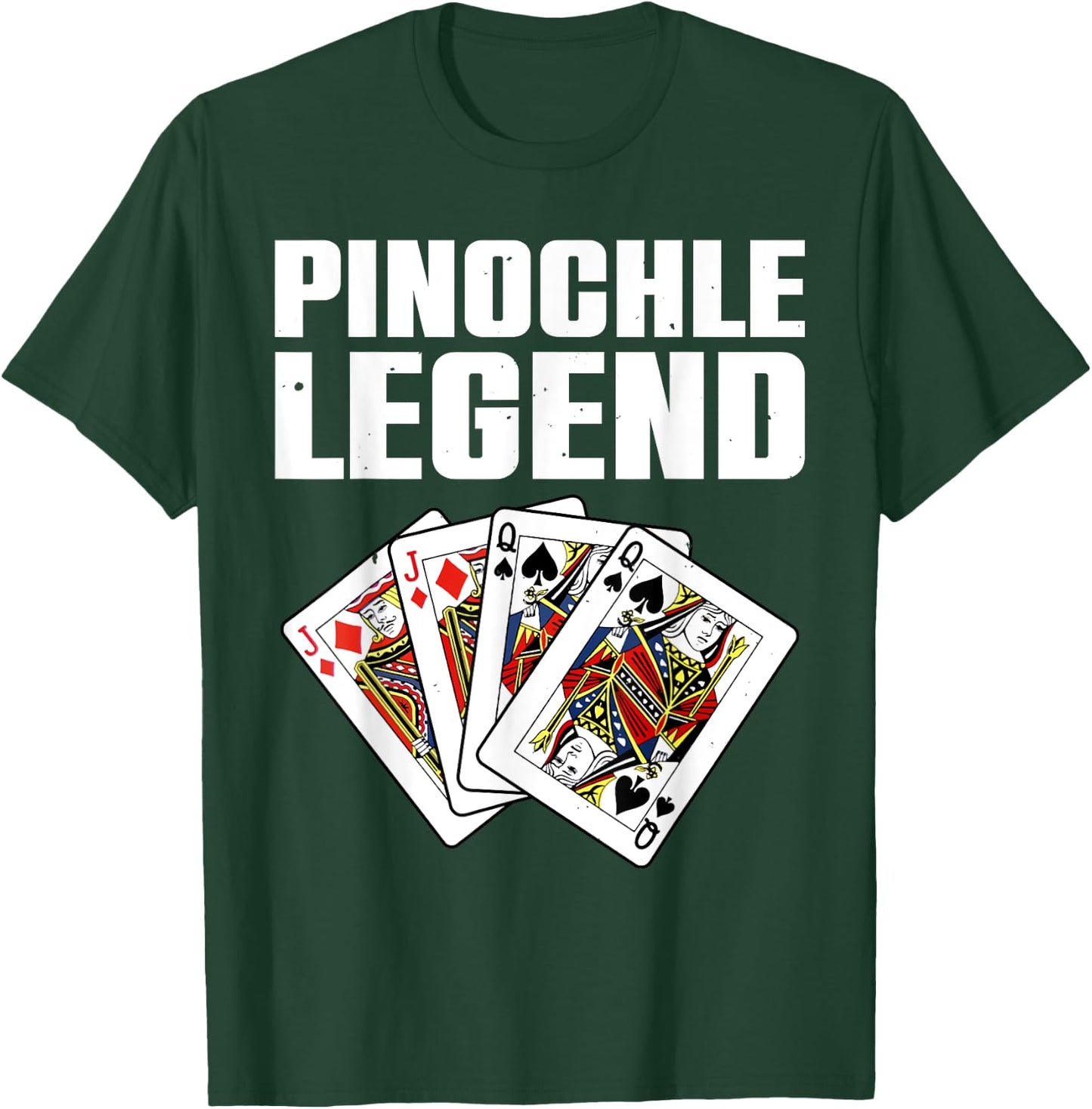 Funny Pinochle Art Women Card Game Pinochle Players T-Shirt - T-Shirt | Forest