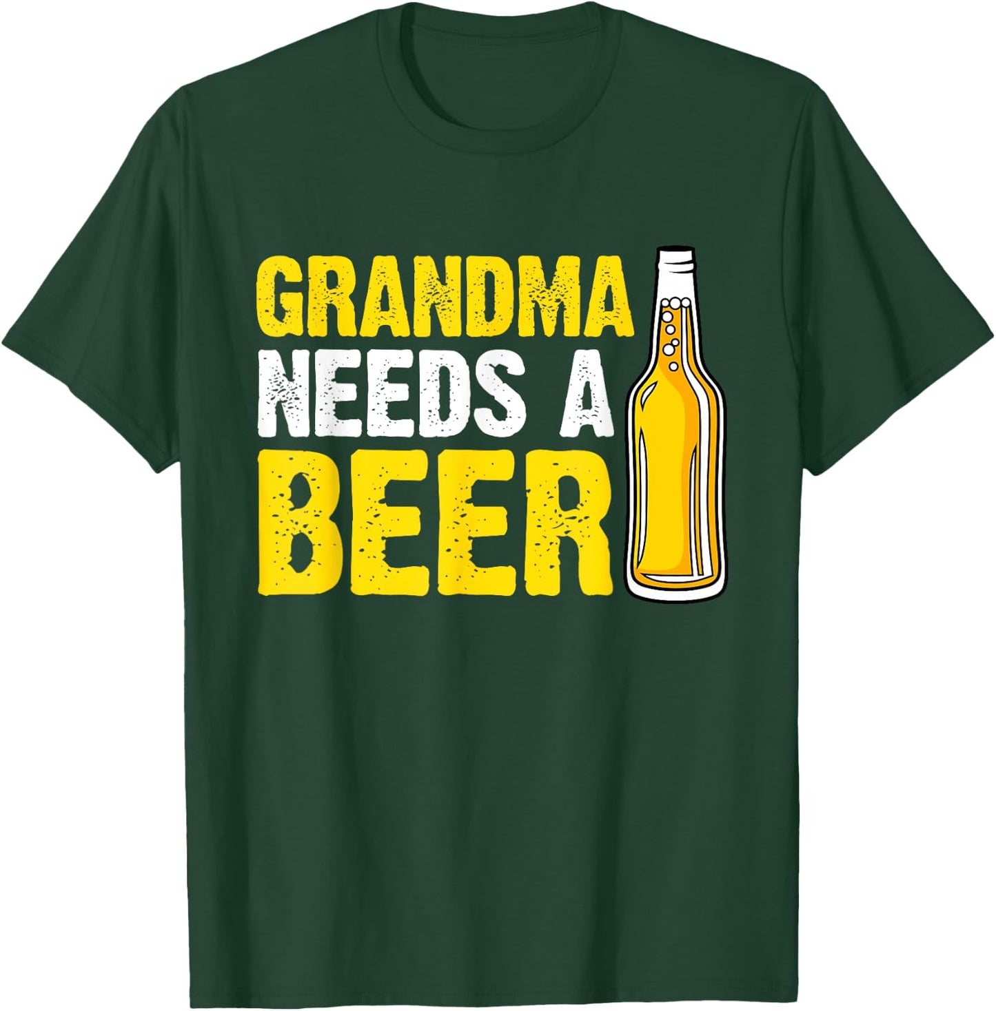 Funny Grandma Needs Retro Beer Drinking Mama Mother's Day T-Shirt - T-Shirt | Forest