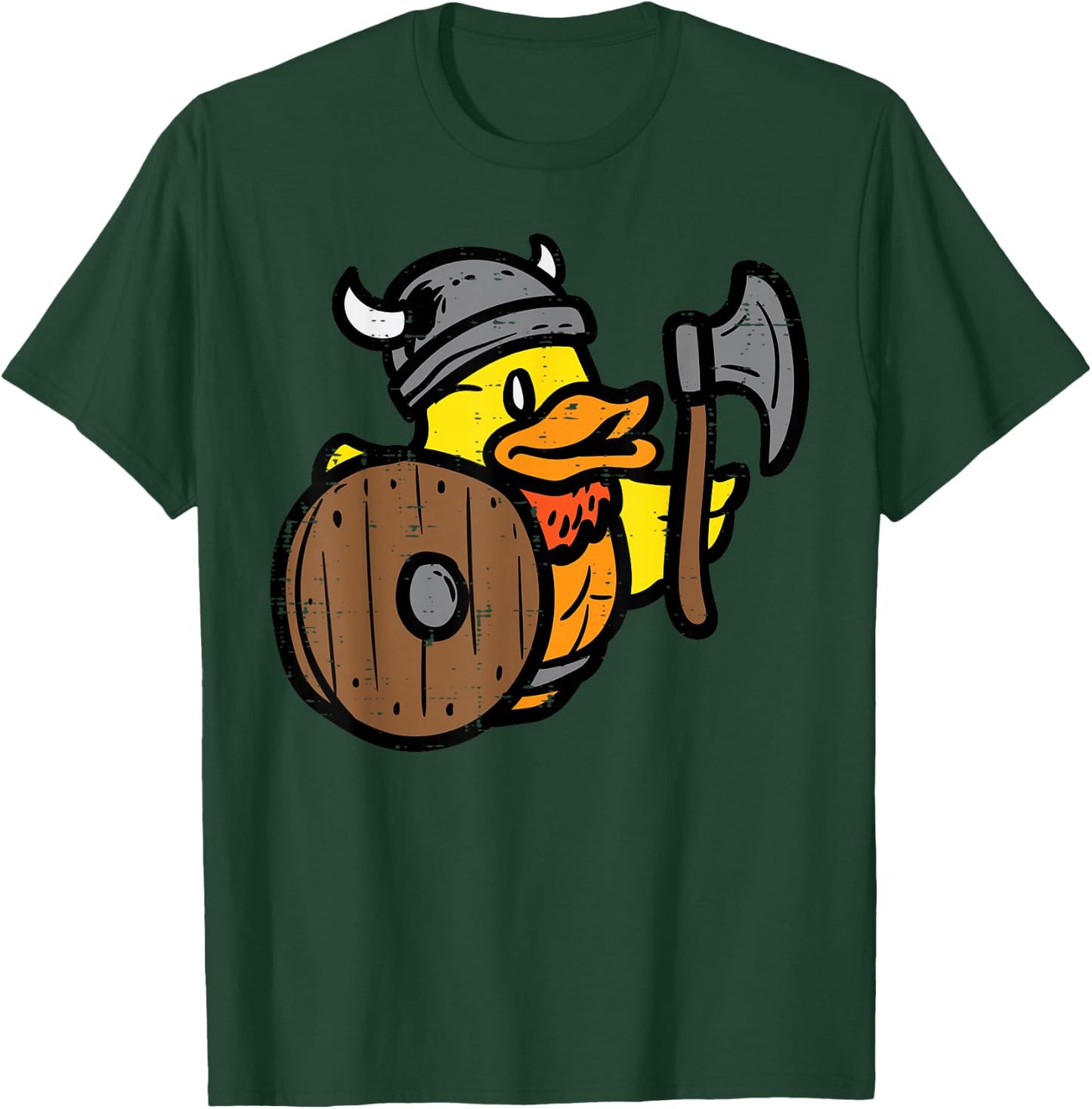 Viking Rubber Duck Funny Norse Toddler Boys Girls Kids Youth T-Shirt - T-Shirt | Forest