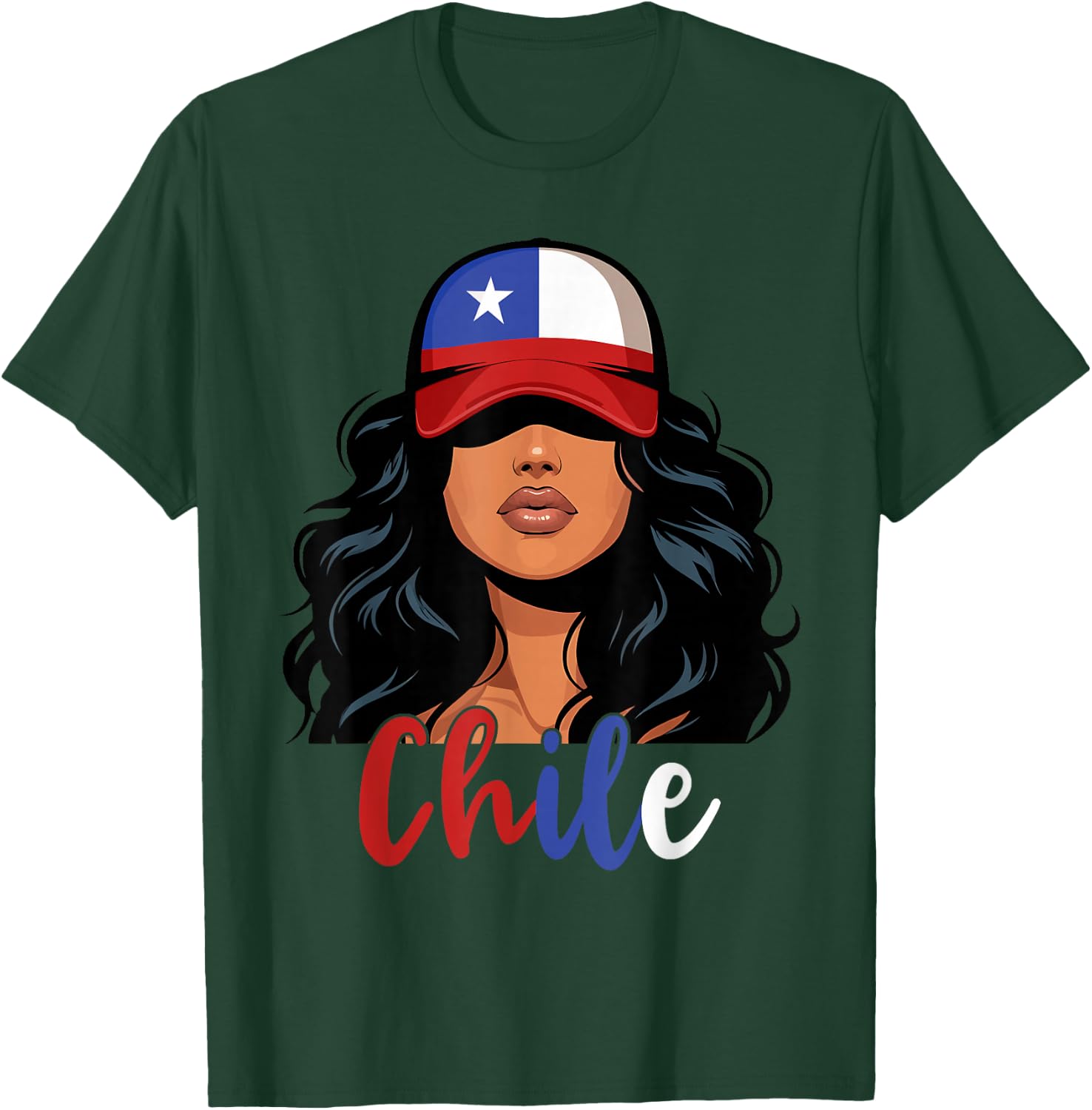Chilean Girl Chile Flag Proud Chilena Women T-Shirt - T-Shirt | Forest