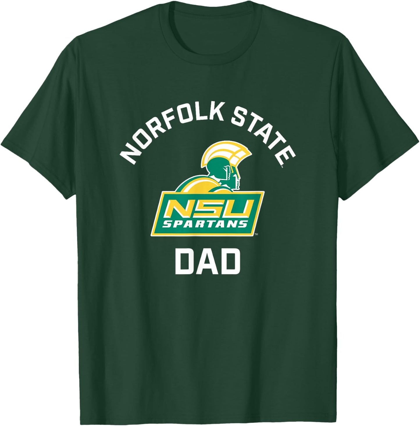 Norfolk State University Spartans Arched Dad T-Shirt - T-Shirt | Forest