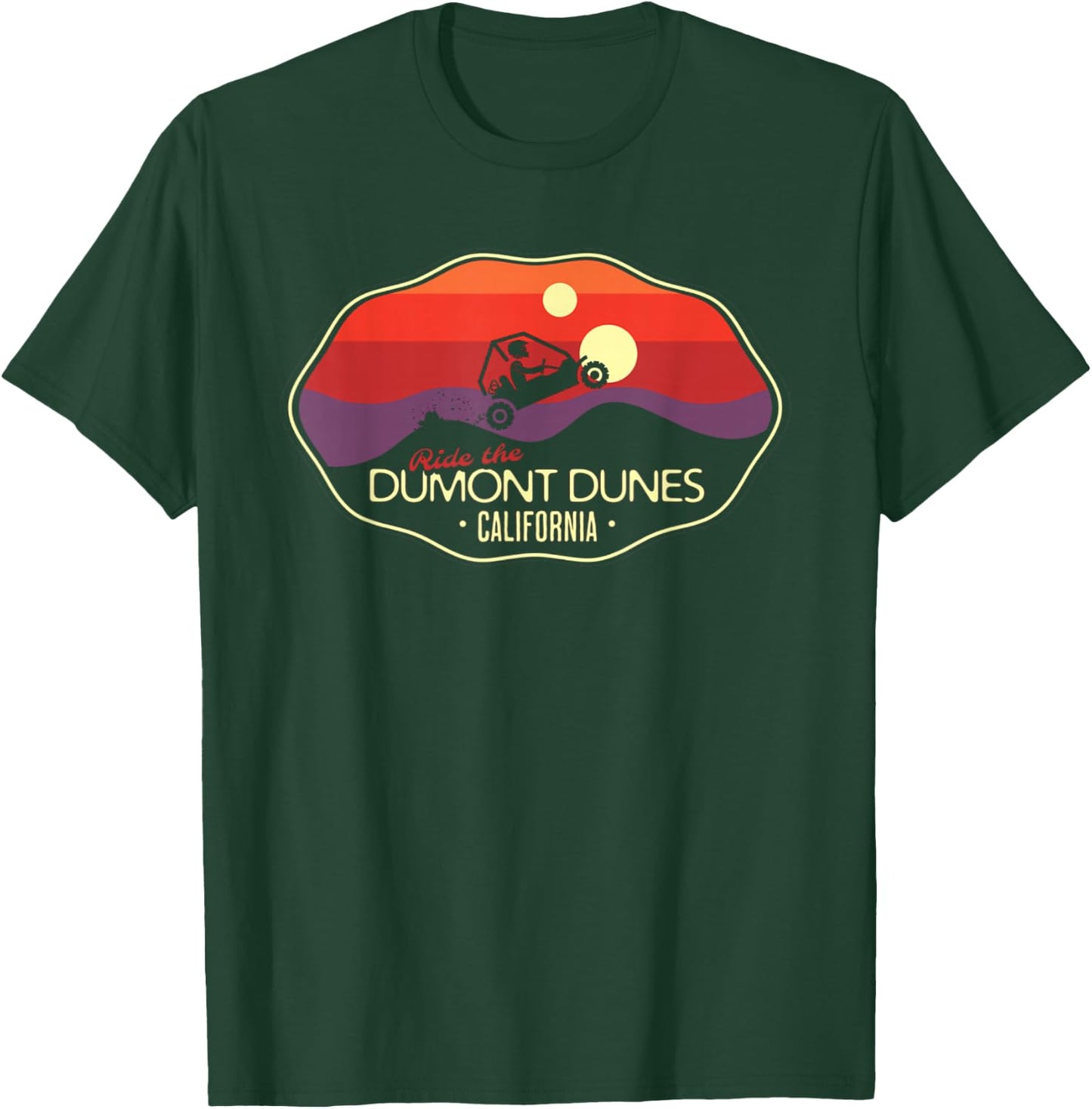 Ride the Dumont Sand Dunes California Retro Vintage T-Shirt - T-Shirt | Forest