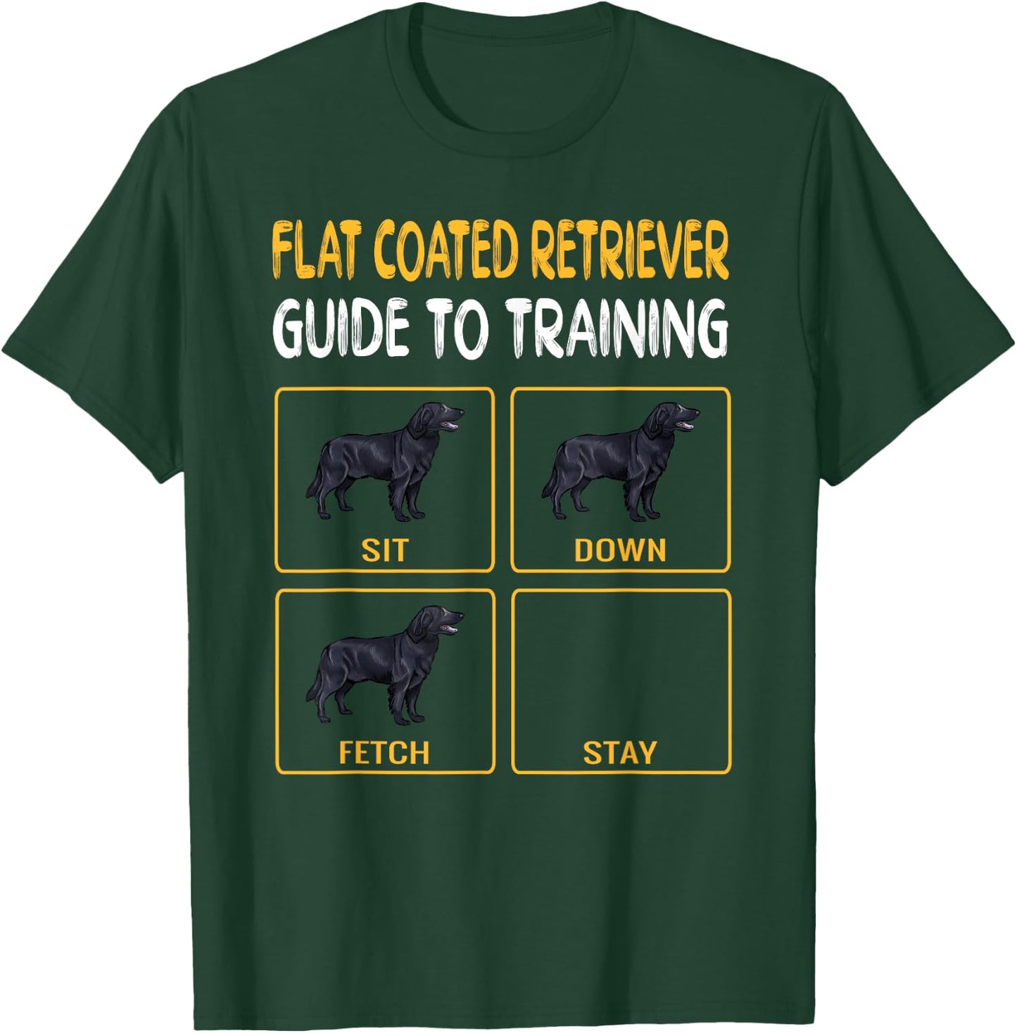 Flat-Coated Retriever Guide To Training Dog Obedience T-Shirt - T-Shirt | Forest