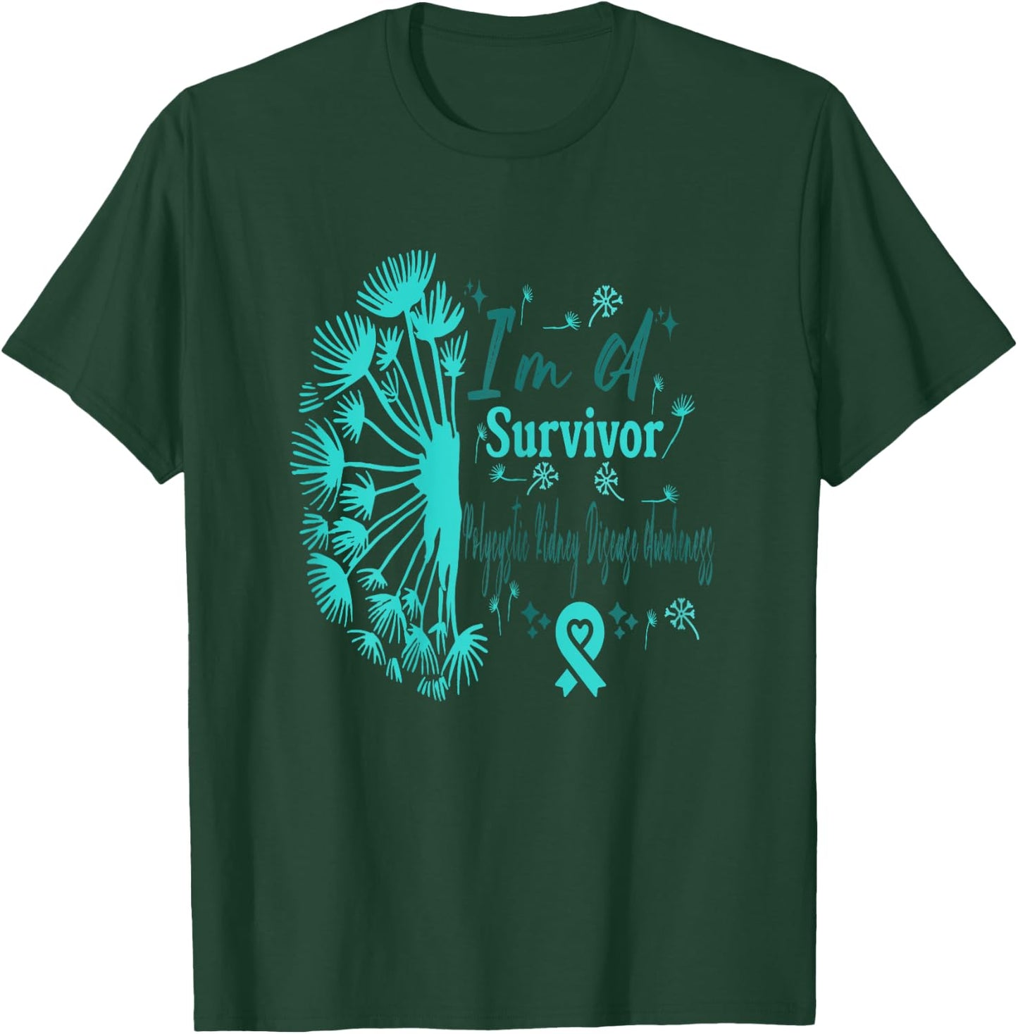 PKD Polycystic Kidney Disease Awareness I'm A Survivor T-Shirt - T-Shirt | Forest