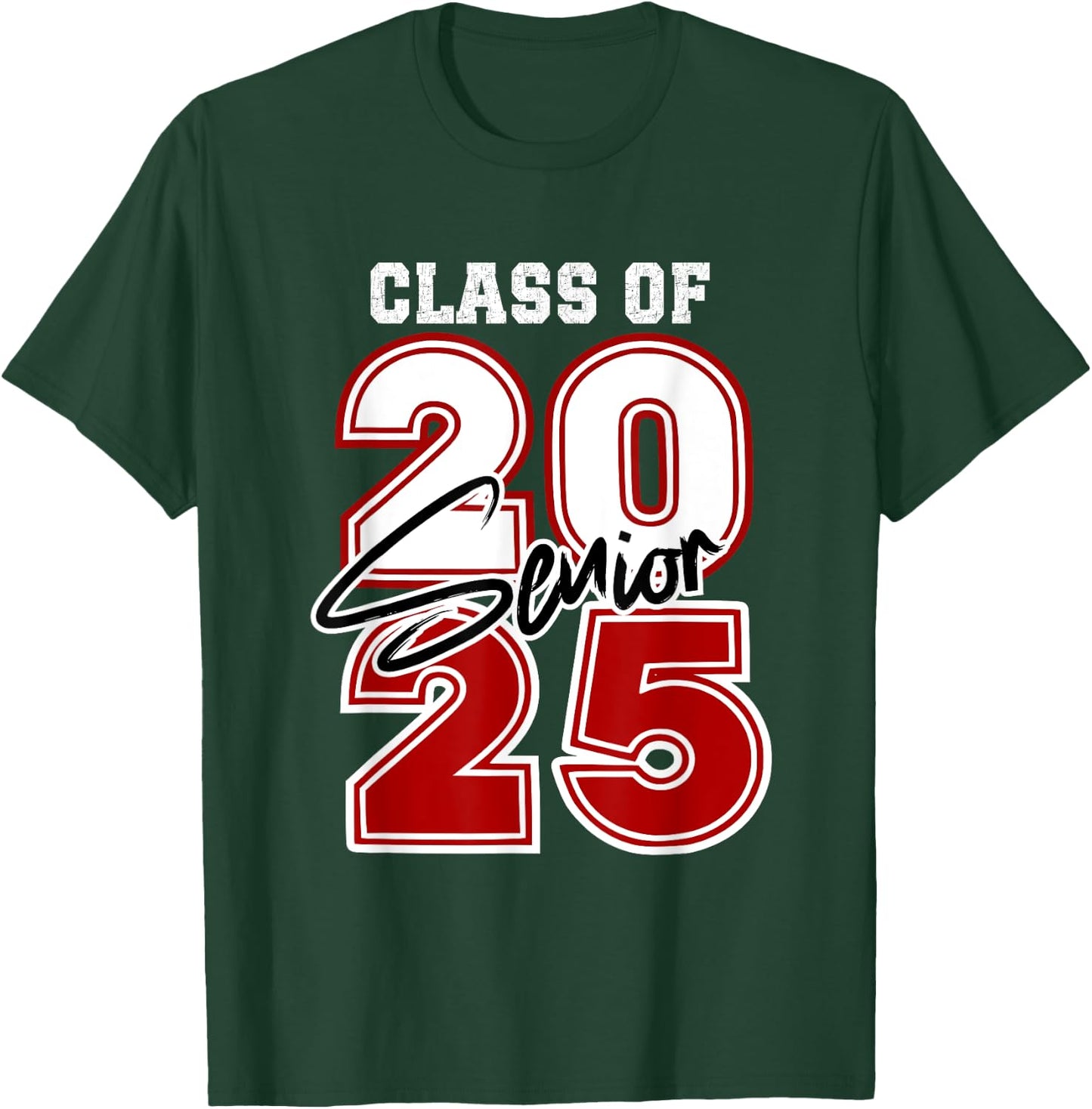 Class of 2025 Senior - Graduation 2025 Red T-Shirt - T-Shirt | Forest