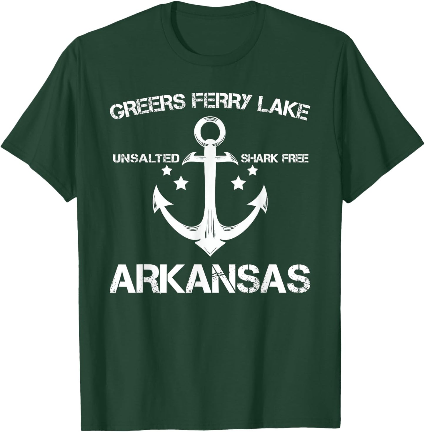GREERS FERRY LAKE ARKANSAS Funny Fishing Camping Summer Gift Men Women Kids T-Shirt - T-Shirt | Forest