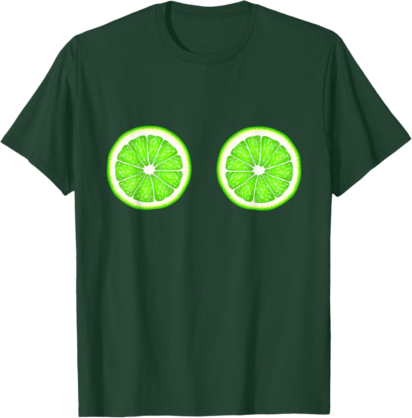 Funny Lime Boobs Titties Breast Tits Boobies Bra T-Shirt - T-Shirt | Forest