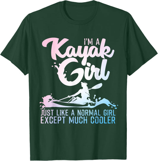 Funny Kayak Design Girls Kayaking Kayaker Kayak T-Shirt - T-Shirt | Forest