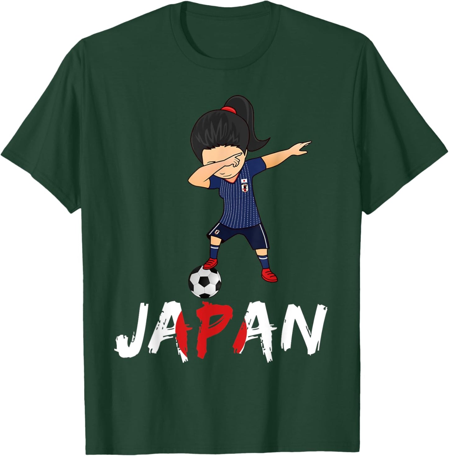 Japan Soccer Girl , Dabbing Football 2018 Jersey T-Shirt - T-Shirt | Forest