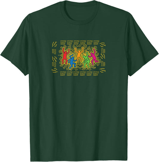 Keith Dancing Happy Party, Love Pop Art Fun, Modern Colors T-Shirt - T-Shirt | Forest