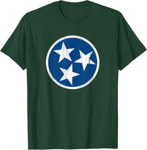Tennessee Tristar Shirt, Tennessee State Flag T-Shirt - T-Shirt | Forest