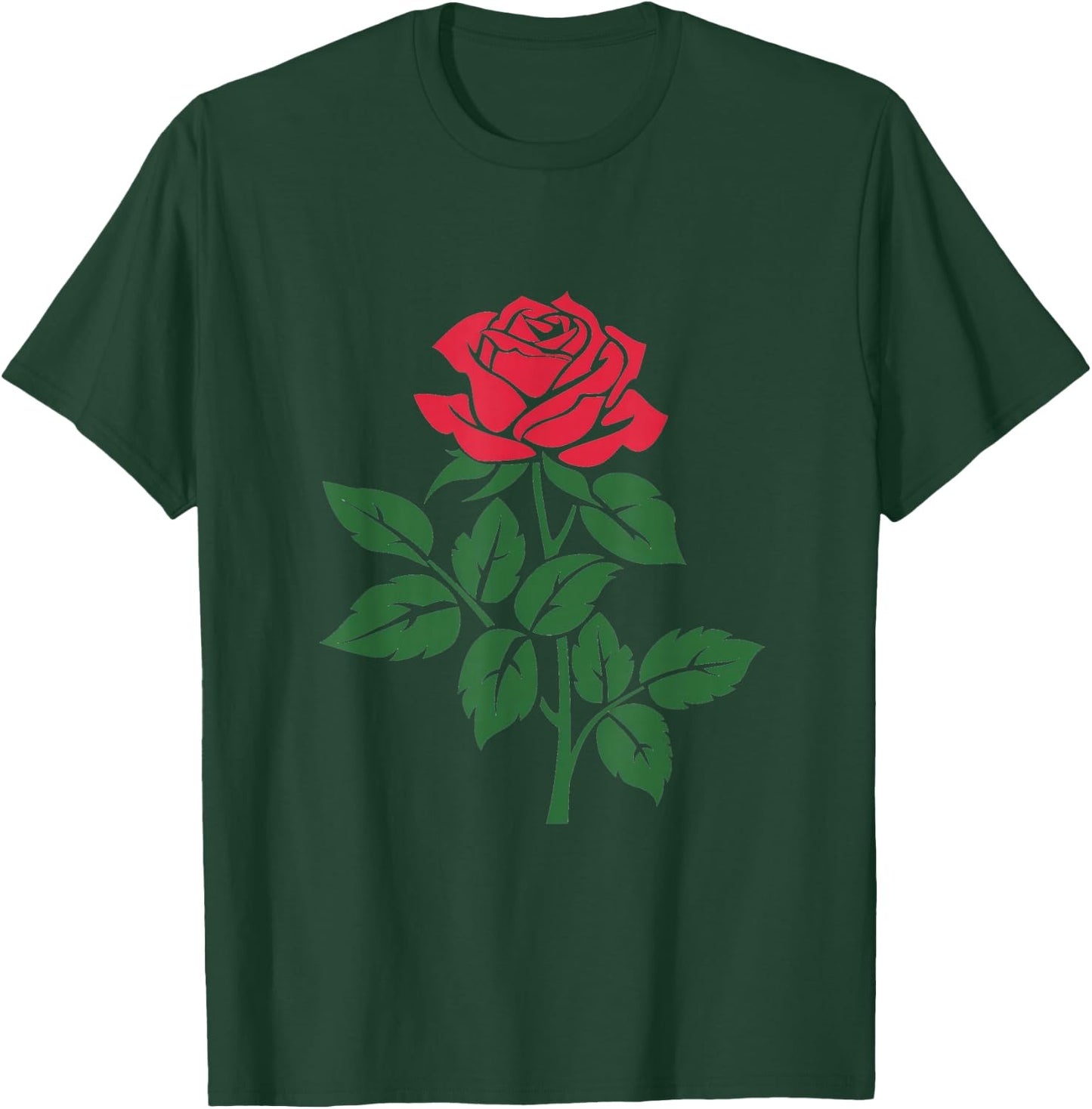 Rose Flower Floral Romantic Love Valentines Day Graphic T-Shirt - T-Shirt | Forest
