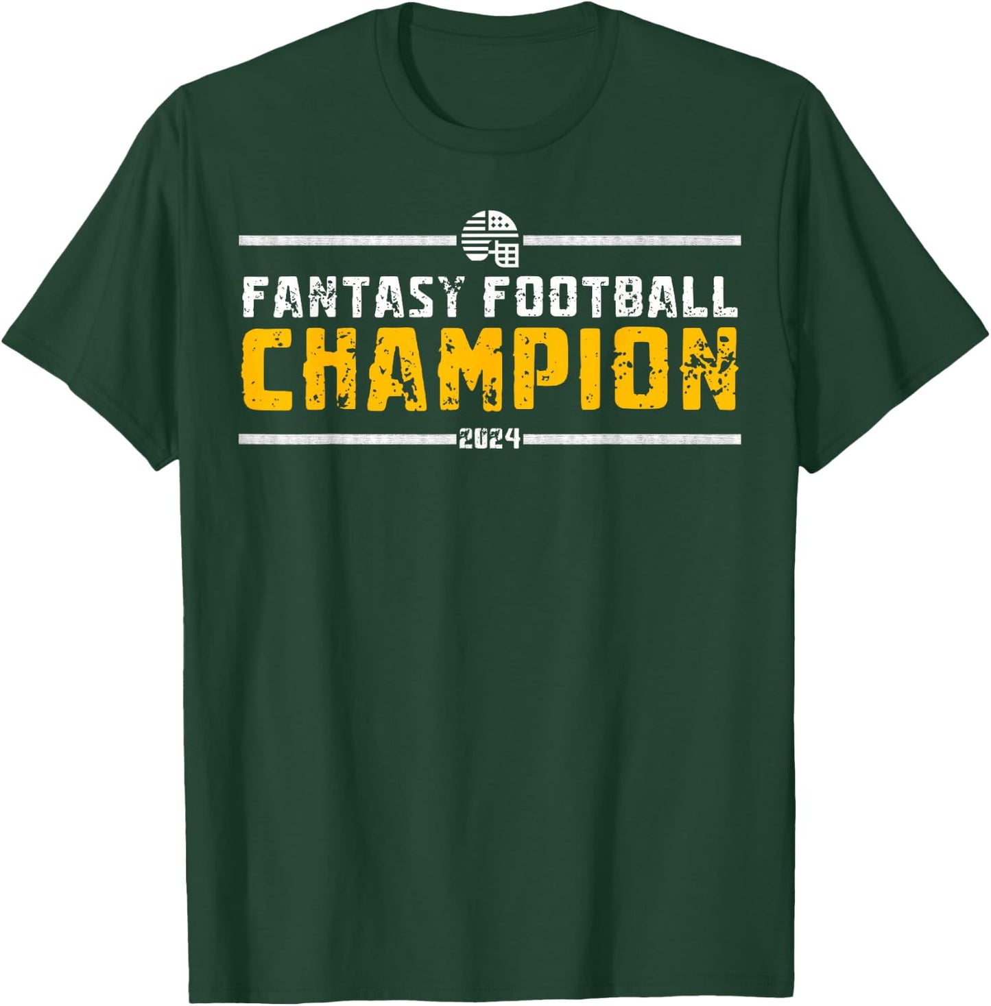 Fantasy League Champ 2024 Winner Fantasy Football Champion , Small, Black T-Shirt - T-Shirt | Forest