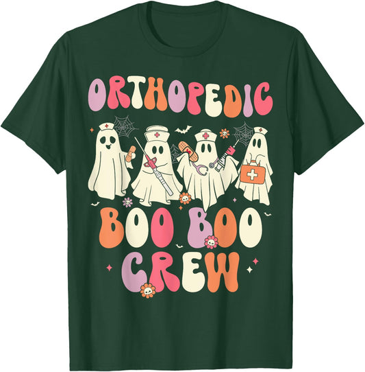 Orthopedic Boo Crew Funny Ortho Nursing Halloween T-Shirt - T-Shirt | Forest