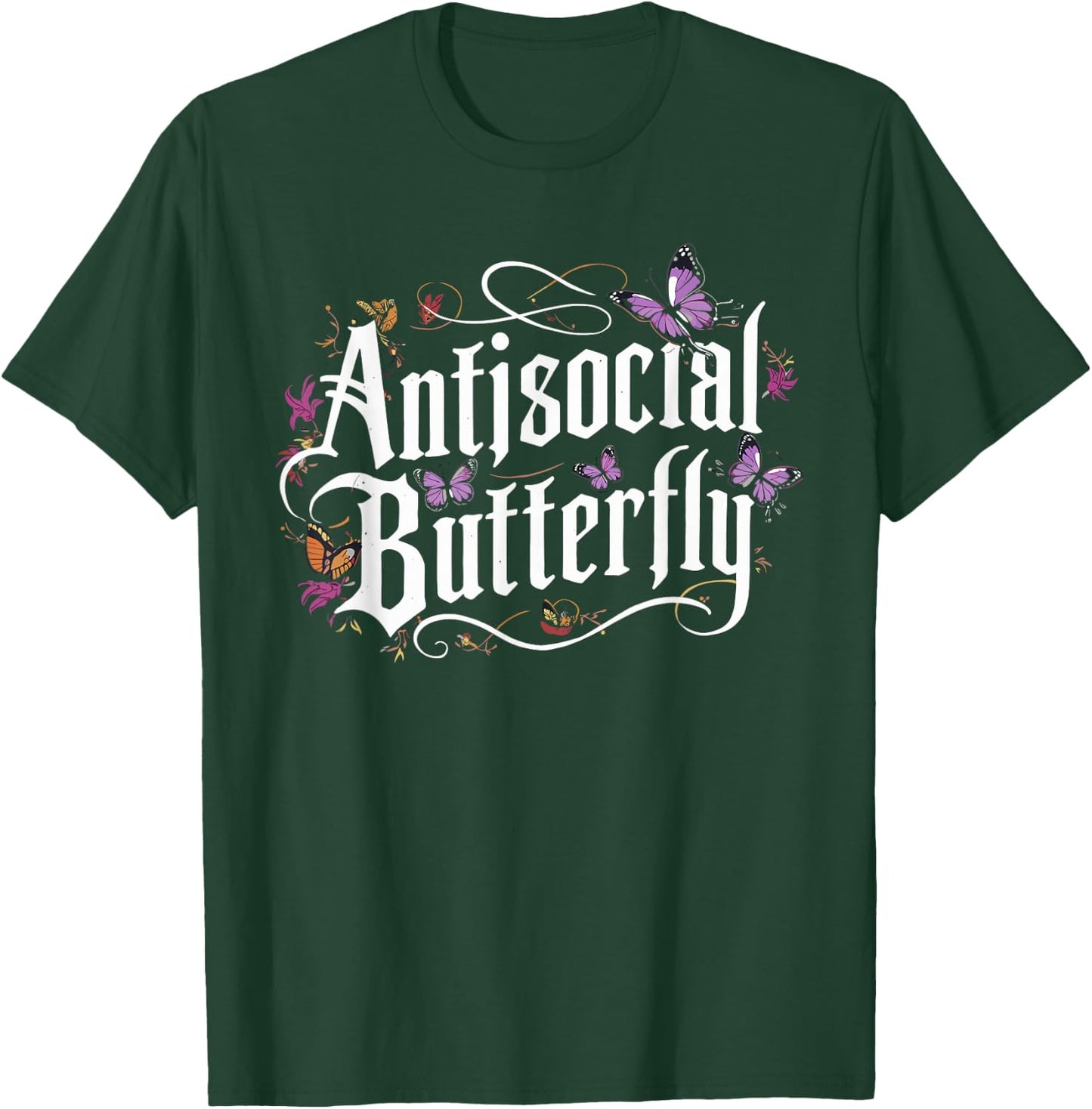 ANTISOCIAL BUTTERFLY Introvert T-Shirt - T-Shirt | Forest