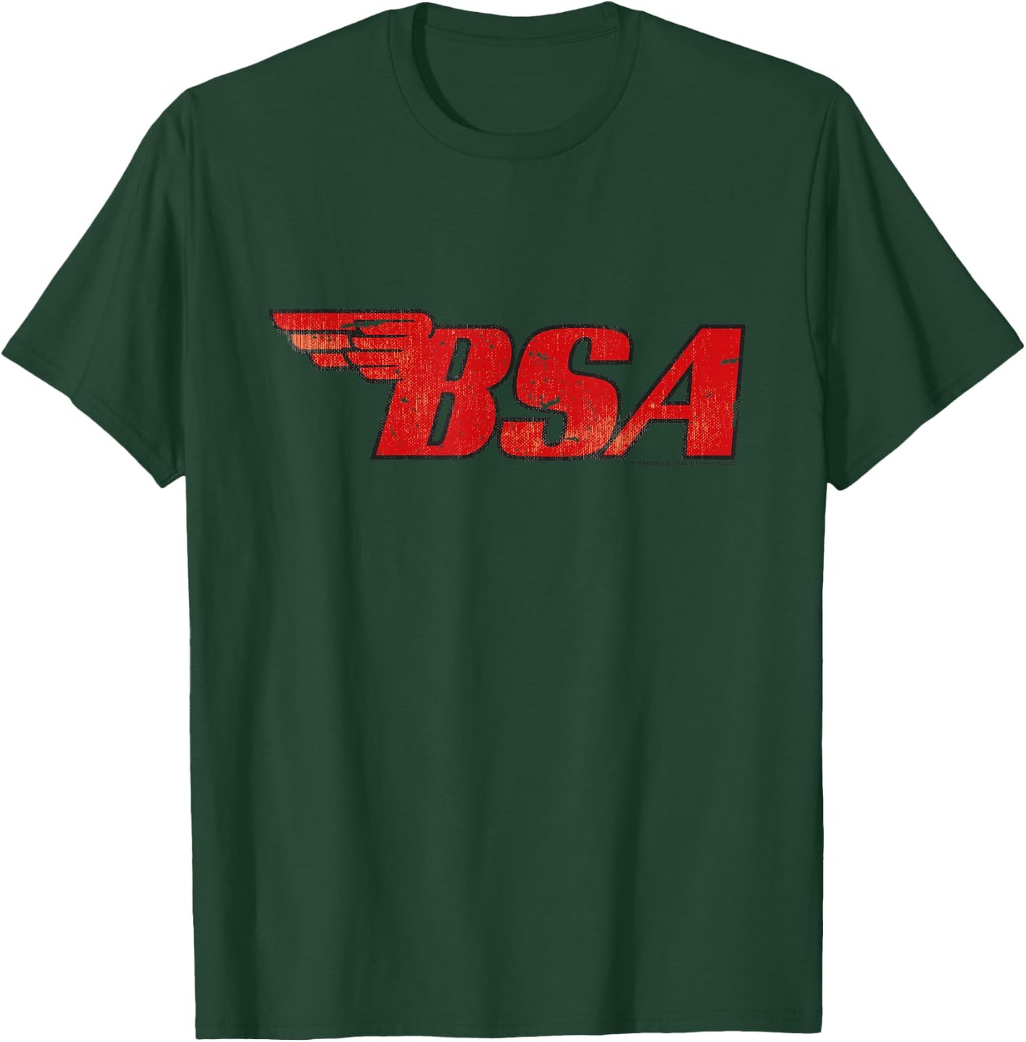 BSA Motorcycle Logo Distressed Effect Father's Day T-Shirt - T-Shirt | Forest