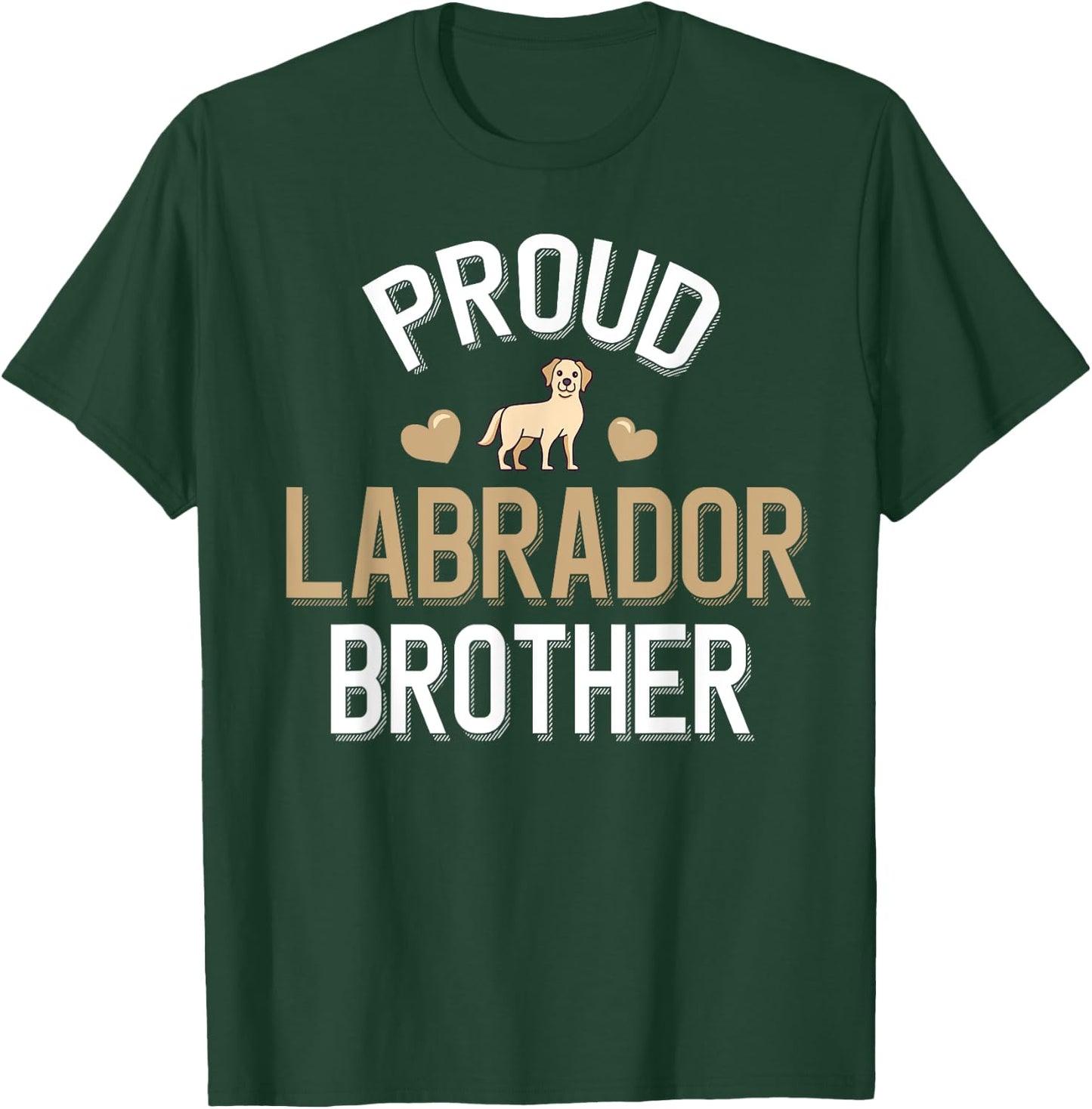 Cute Proud Yellow Lab Brother T-Shirt - T-Shirt | Forest