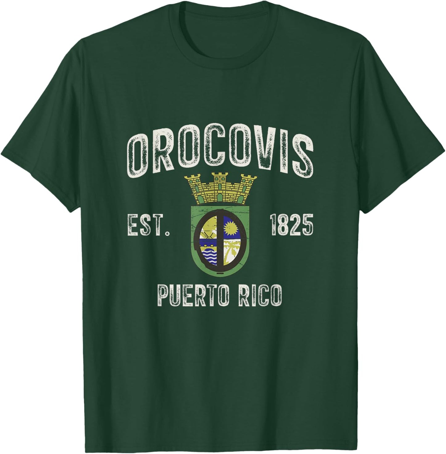 Orocovis City In Puerto Rico Est 1825, Orocovis Armorial T-Shirt - T-Shirt | Forest