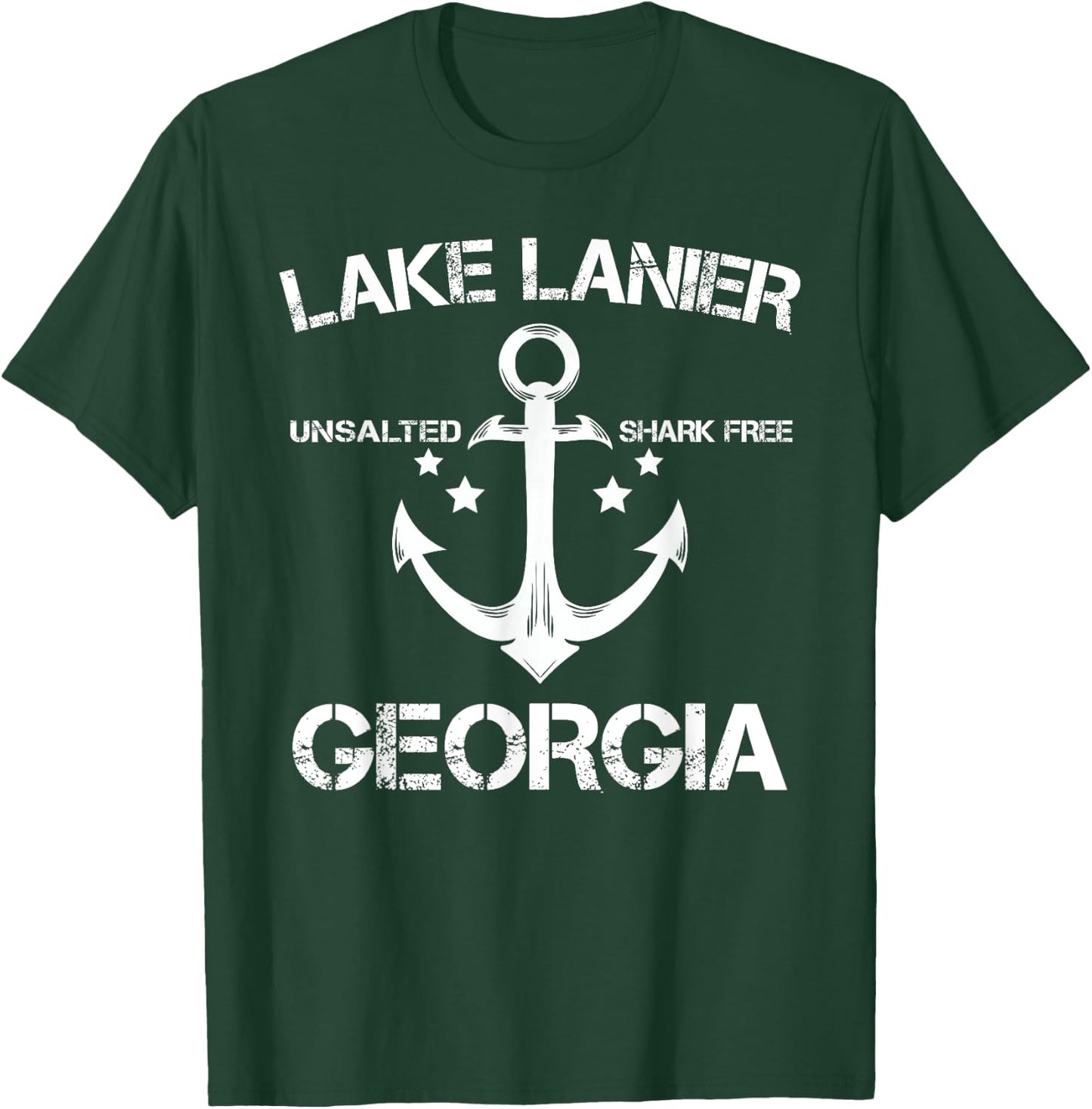 LAKE LANIER GEORGIA Funny Fishing Camping Summer Gift Women Girls Kids T-Shirt - T-Shirt | Forest