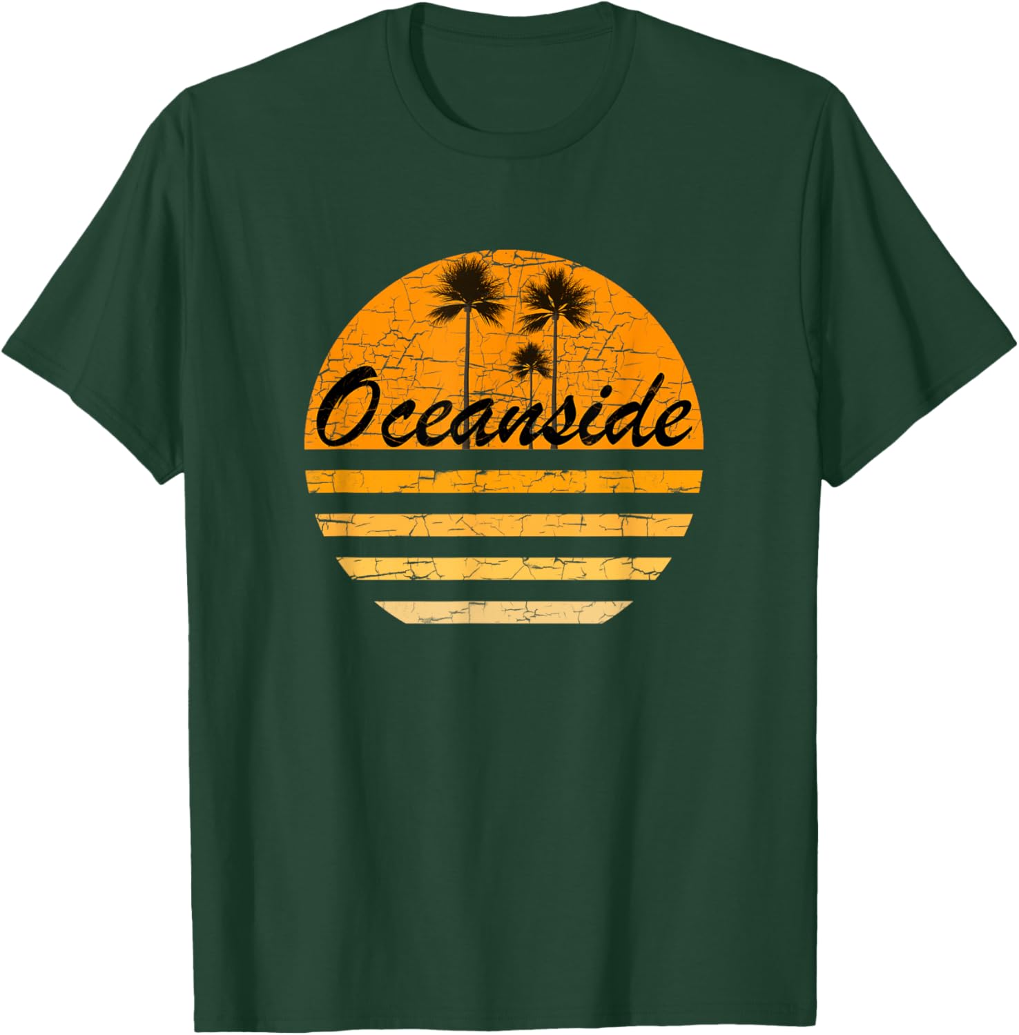 Oceanside, CA Vintage Retro 70s Throwback Surf T-Shirt - T-Shirt | Forest