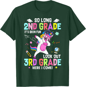 So Long 2nd Grade It's Been Fun Look Out 3rd Grade Unicorn T-Shirt - T-Shirt | Forest
