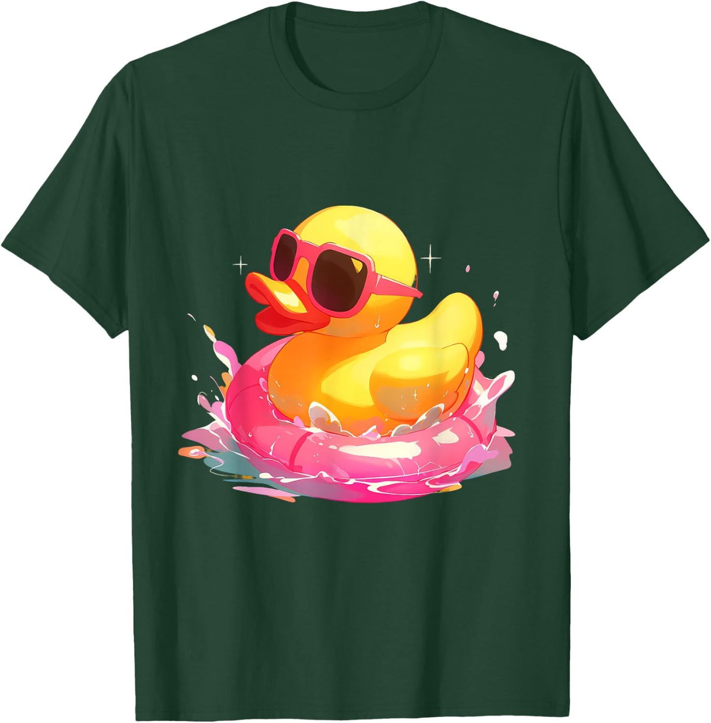 Rubber Duck Rubber Duckling Swimming Rubber Duck Lover T-Shirt - T-Shirt | Forest
