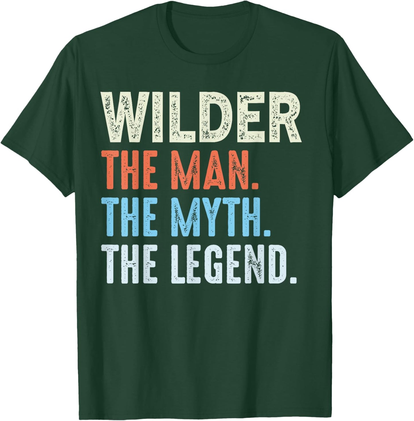 Wilder The Legend Name Personalized Cute Idea Men Vintage T-Shirt - T-Shirt | Forest