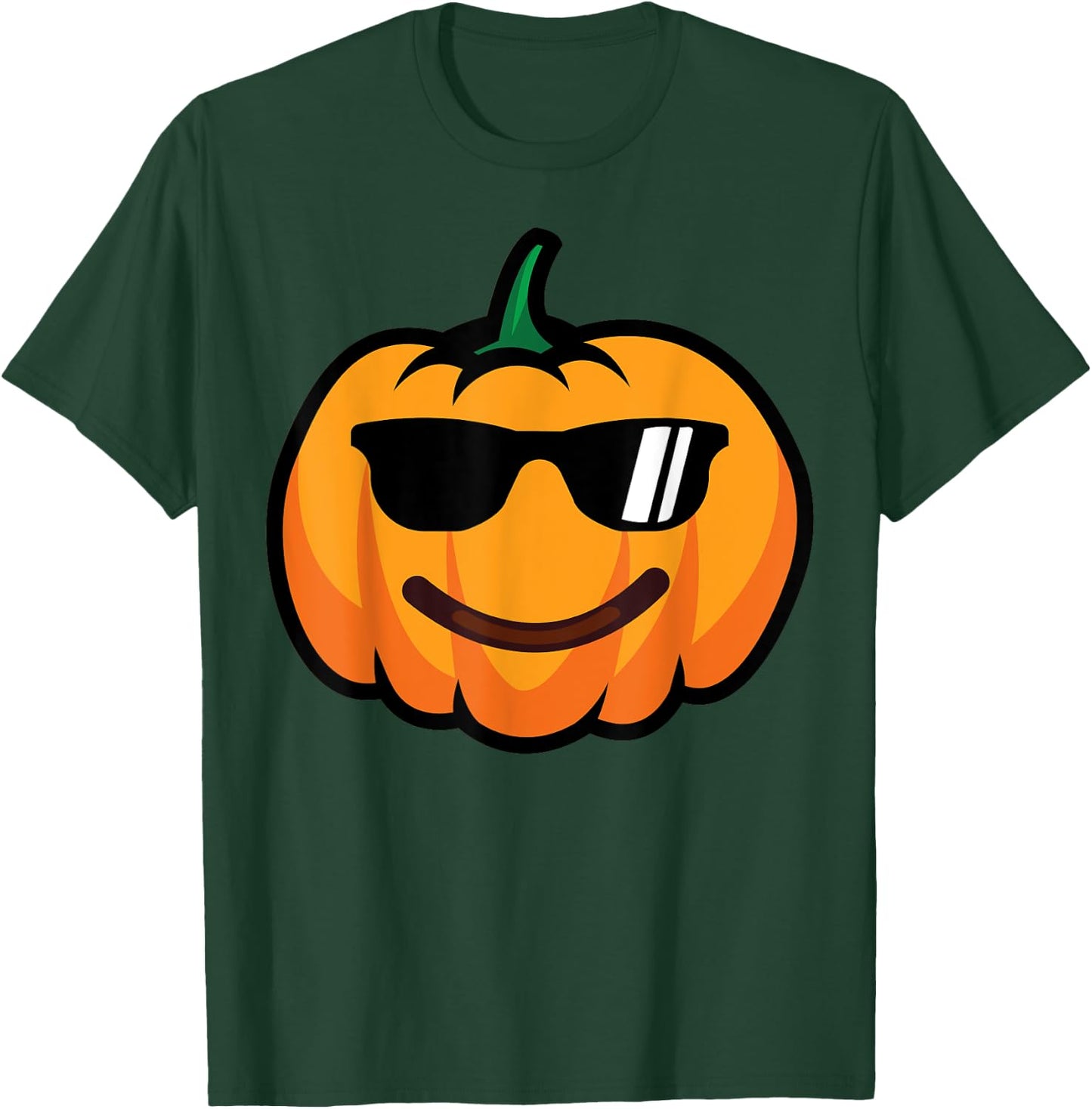 Halloween Pumpkin Smile Face Sunglasses Costume Funny T-Shirt - T-Shirt | Forest