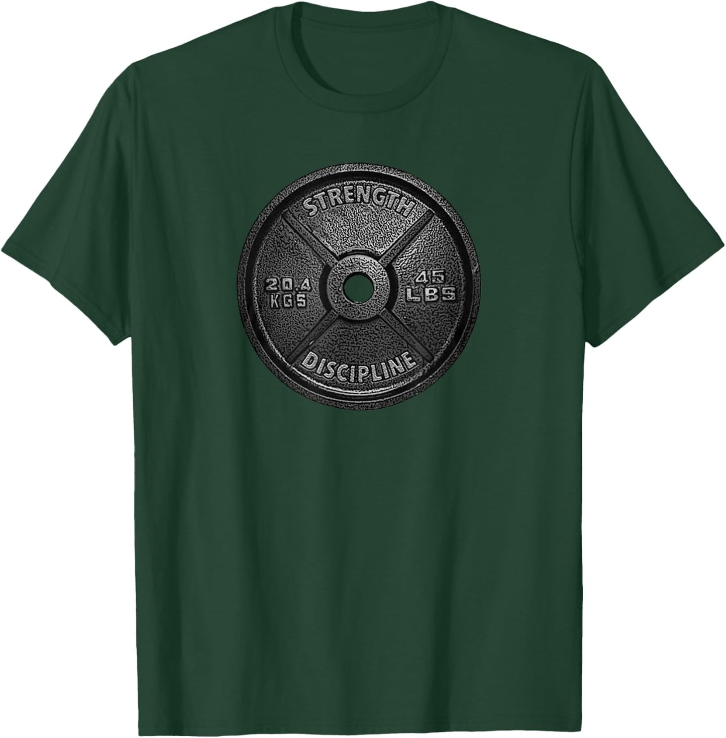 Weightlifting 45 LB Plate Gift Bodybuilders T-Shirt - T-Shirt | Forest