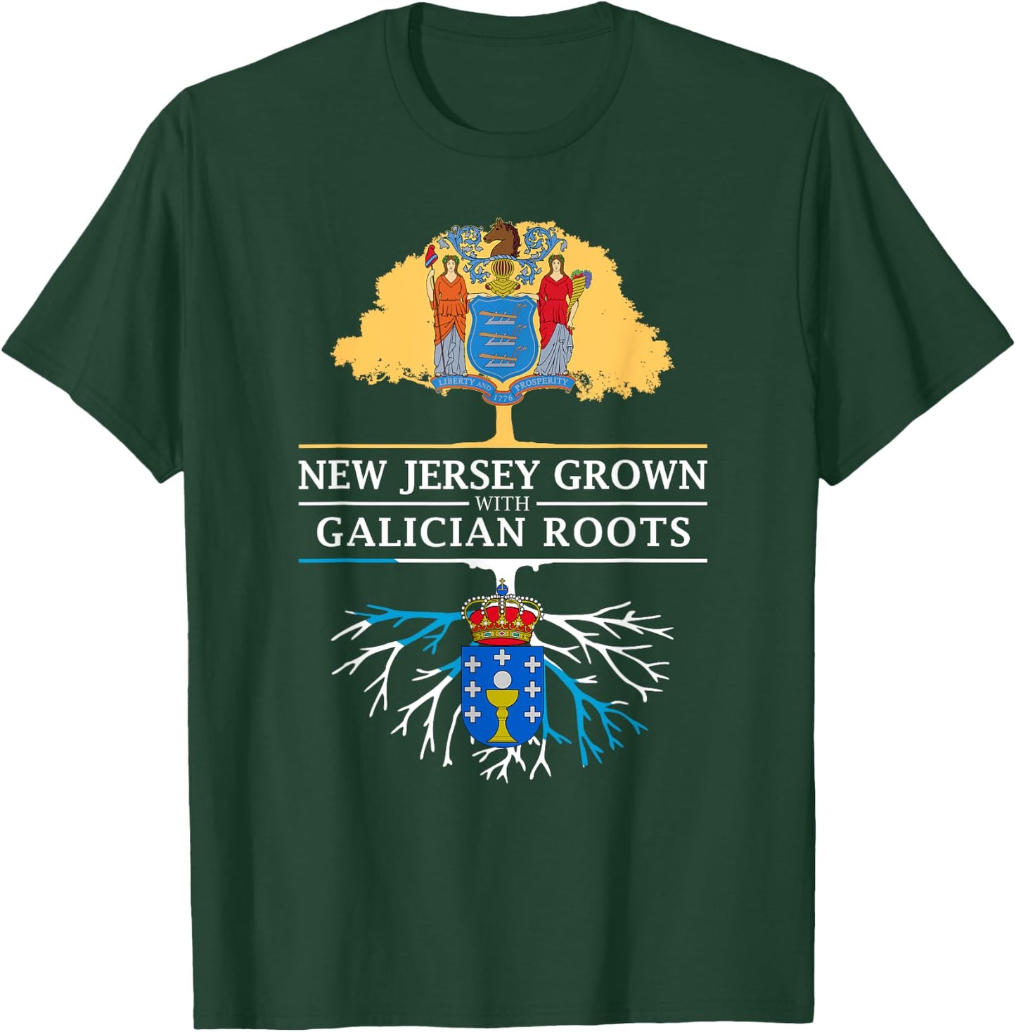 New Jersey Grown with Galician Roots - Galicia T-Shirt - T-Shirt | Forest