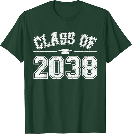 Preschool Class of 2038 Grow With Me Graduation 2038 Vintage T-Shirt - T-Shirt | Forest