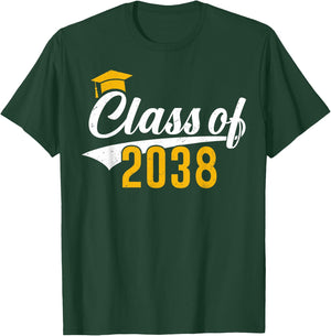 Class of 2038 Grow With Me Kindergarten K-12 Class of 2038 T-Shirt - T-Shirt | Forest