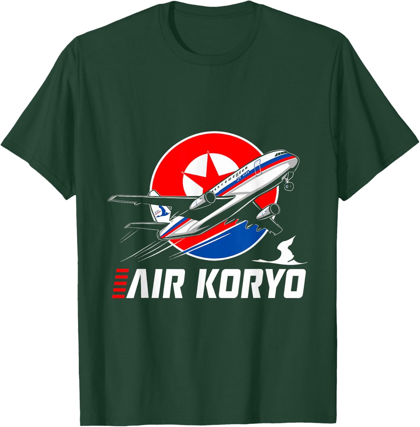 Air Koryo North Korean Plane Carrier soviet tupolev Kim Jong T-Shirt - T-Shirt | Forest