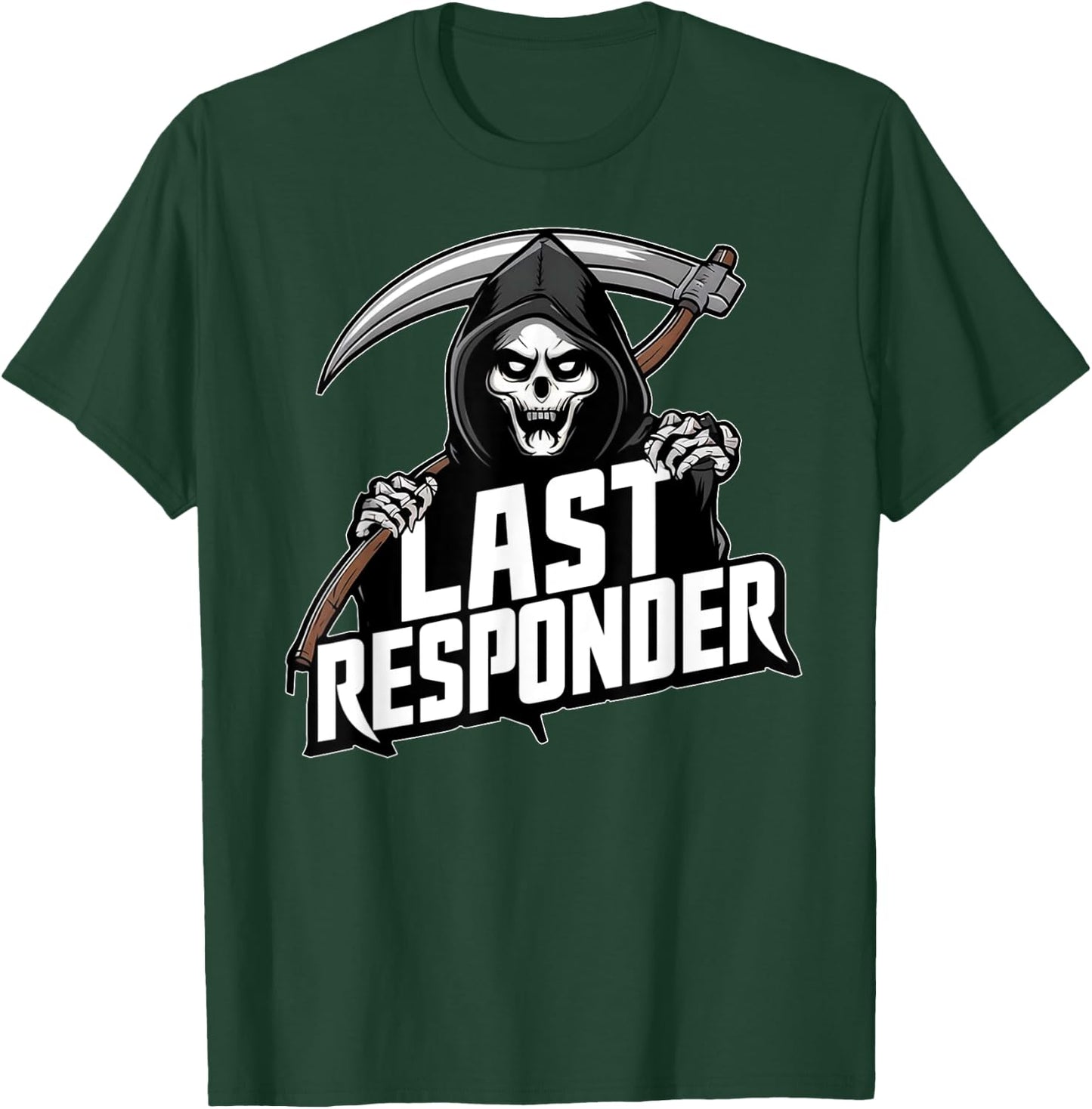 Grim Reaper Funny Dark Meme Mortician Last Responder Vintage T-Shirt - T-Shirt | Forest